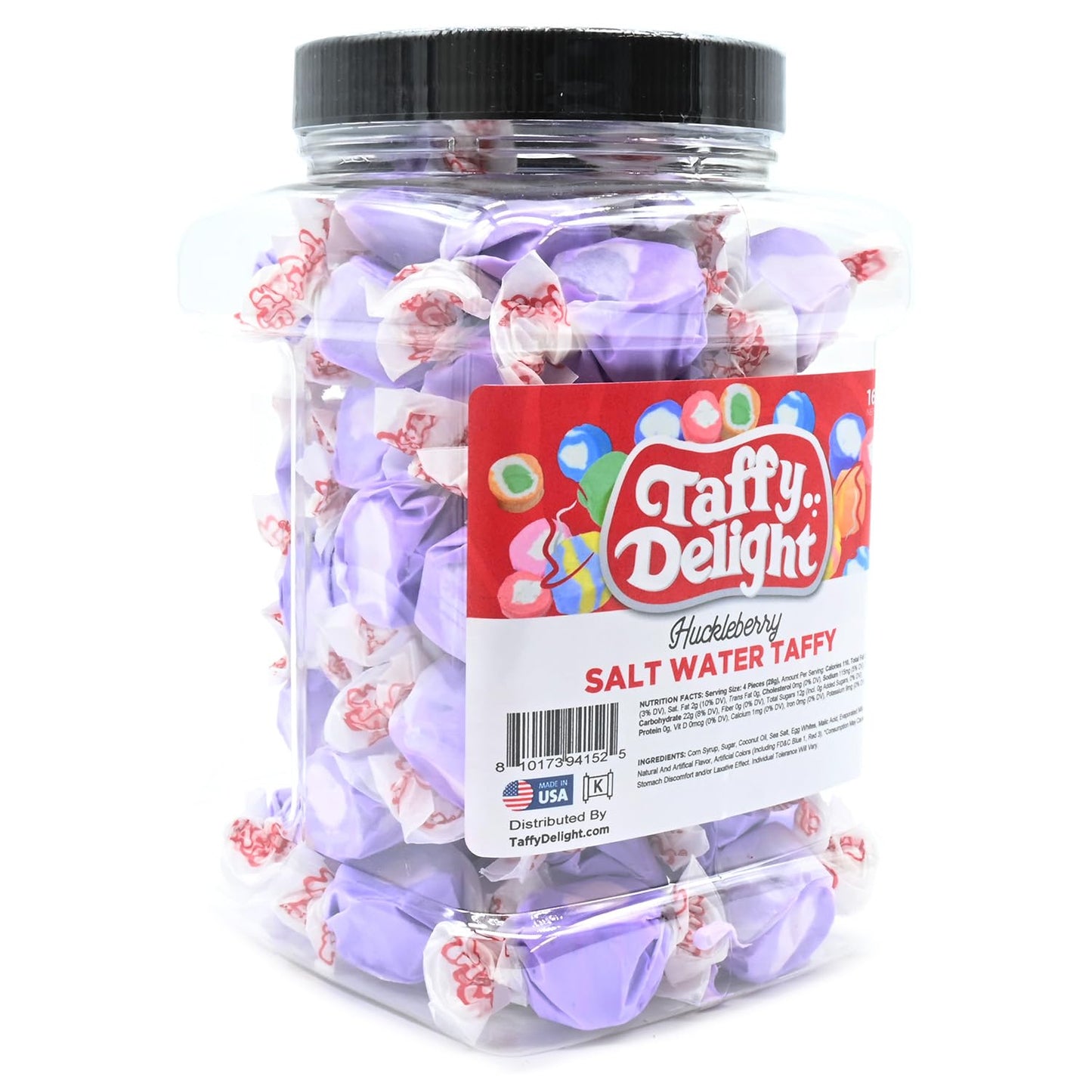 Taffy Delight Salt Water Taffy (16Oz, Huckleberry)
