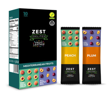 Fruit Snacks by Zest Delites, Fruit Leather, Healthy Snacks for Adults, Dried Fruit Bars, Gluten Free Fruit Strips, Vegan Health