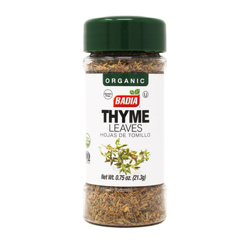 Badia Organic Thyme Leaves - Aromatic Herb for Soups, Stews & Meats - 0.75 oz