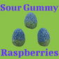 KLUB BULK Sour Wild Raspberry Gummies - Sweet and Sour Chewy  , 24 oz, 4 x 7 x 3 inches