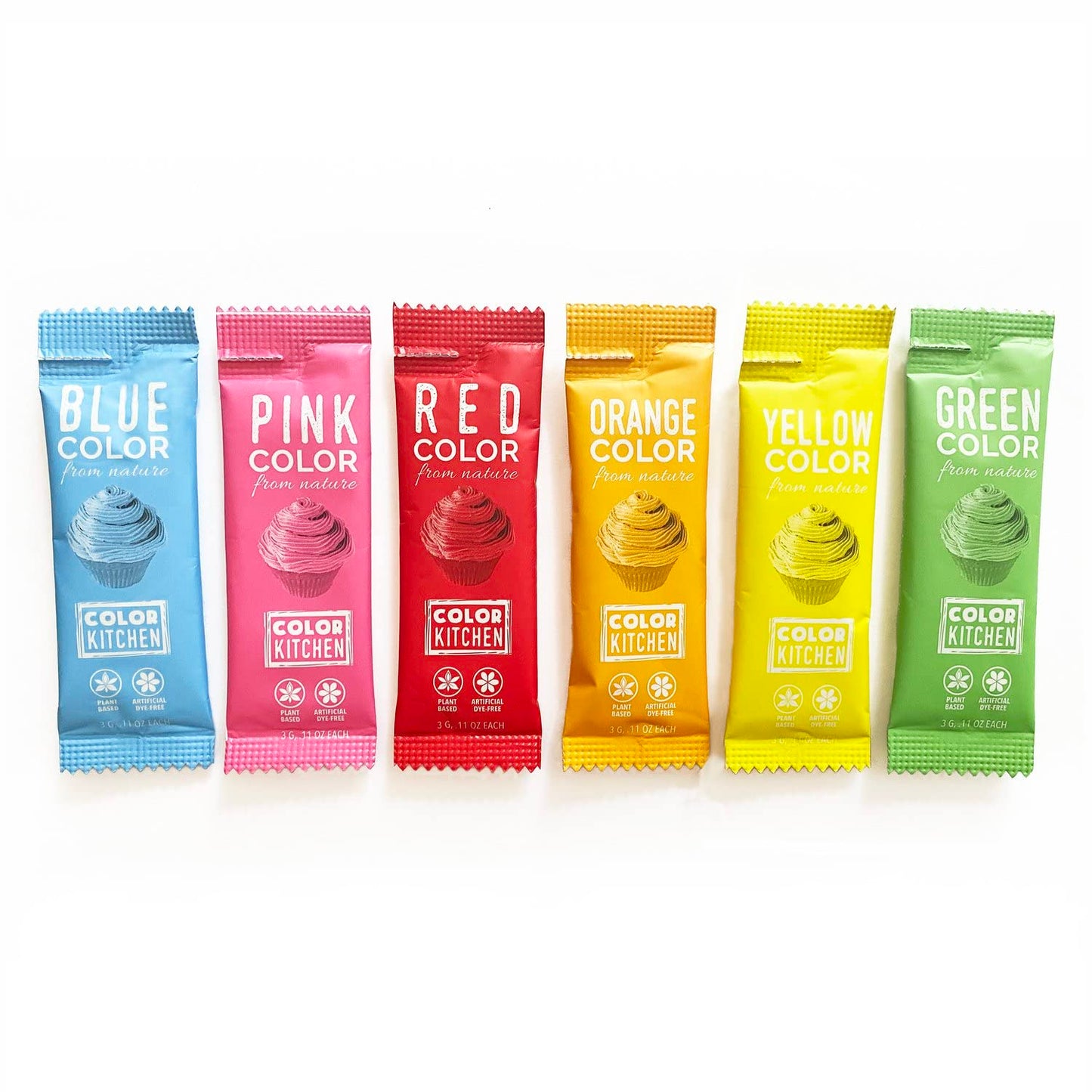 Color Kitchen Food Coloring Vibrant 6 Pack - Plant-Based Colors | Artificial Dye-Free | Gluten-Free | Non-Gmo | Kosher | Vegan |