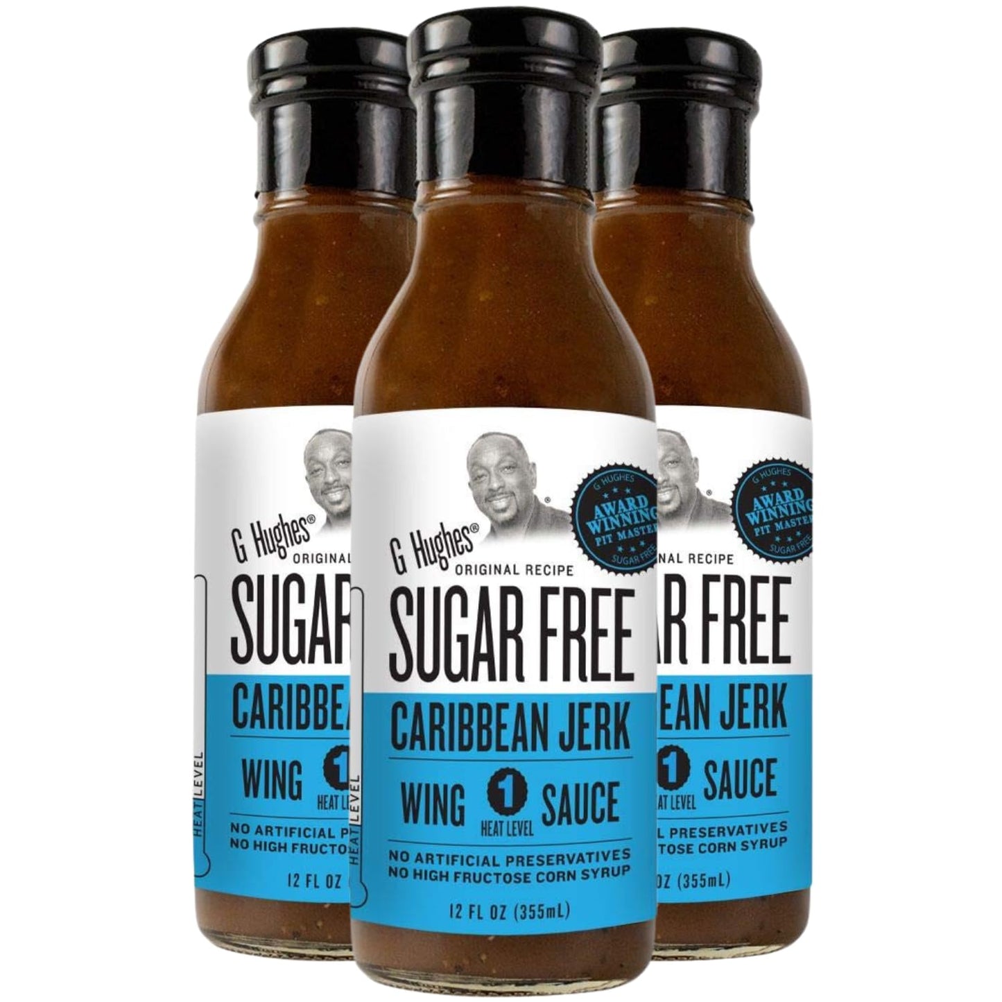 G Hughes Sugar Free, Caribbean Jerk Wing Sauce - Caribean Jerk Sauce, Jerk Marinade, Gluten Free Wing Sauce, Sugar Free BBQ Sauc