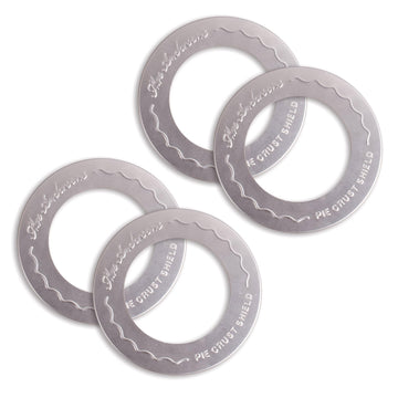 Mrs. Andersons Baking Individual Pie Crust Protector Shields, Set Of 4, For Mini Pies And Pot Pies, Fits Up To 5-Inch Pie Plate
