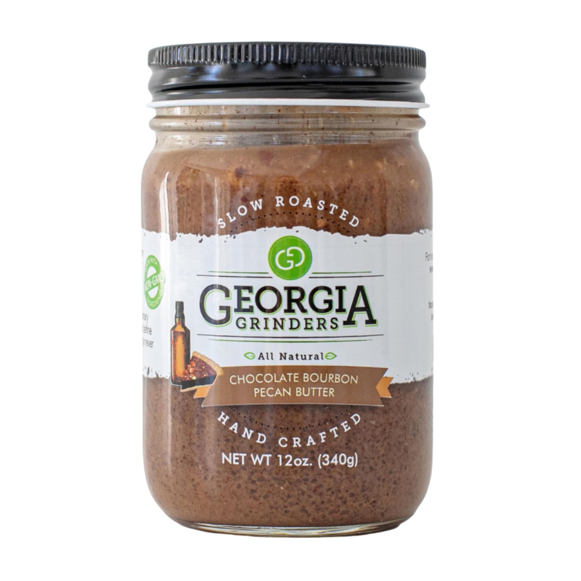 Georgia Grinders Chocolate Flavor Blend Pecan Butter  Special Release  Creamy Gourmet Spread  Non Gmo  Gluten Free  No Palm Oil  Vegan Friendly  12 Ounce (1 Pack)