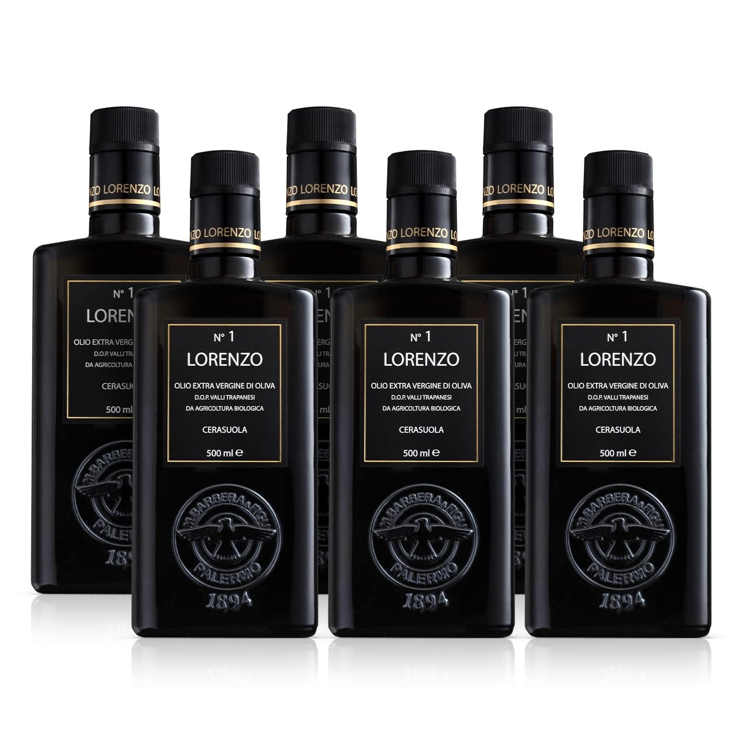 Barbera Lorenzo #1 Organic Extra Virgin Olive Oil PDO Valli Trapanesi, Fruity, Cold Extracted Authentic Sicilian Olive Oil, Fres