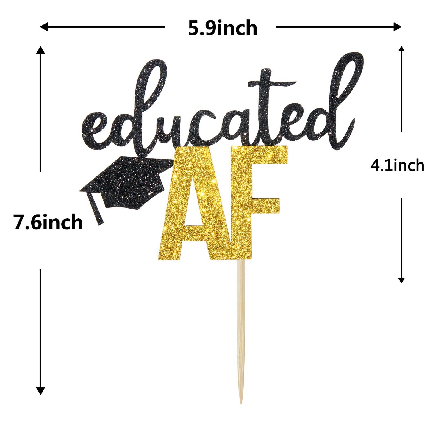 Educated Af Cake Topper For Class Of 2025 Graduation High School Graduation College Grad Party Decorations