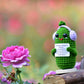 KALAWALK Funny Crochet Pickles with Affirmation Cards - Green Novelty Gift for Good Luck and Party Decorations