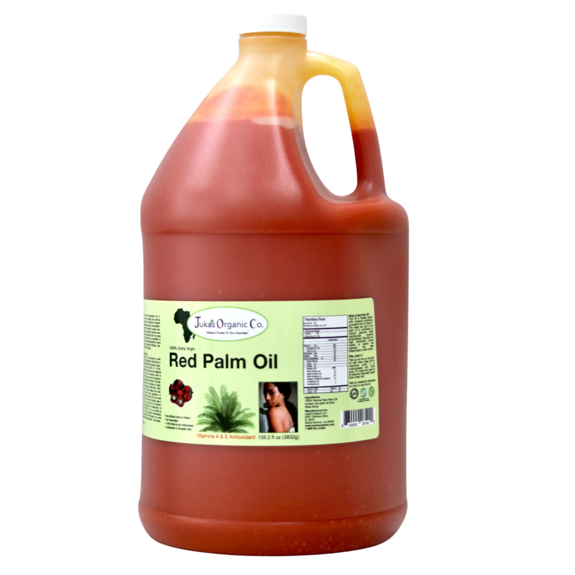 Red Palm Oil by Juka's Organic Co. (100% Organic, Authentic & Sustainable, All Natural From Africa) (135.2 FL OZ)