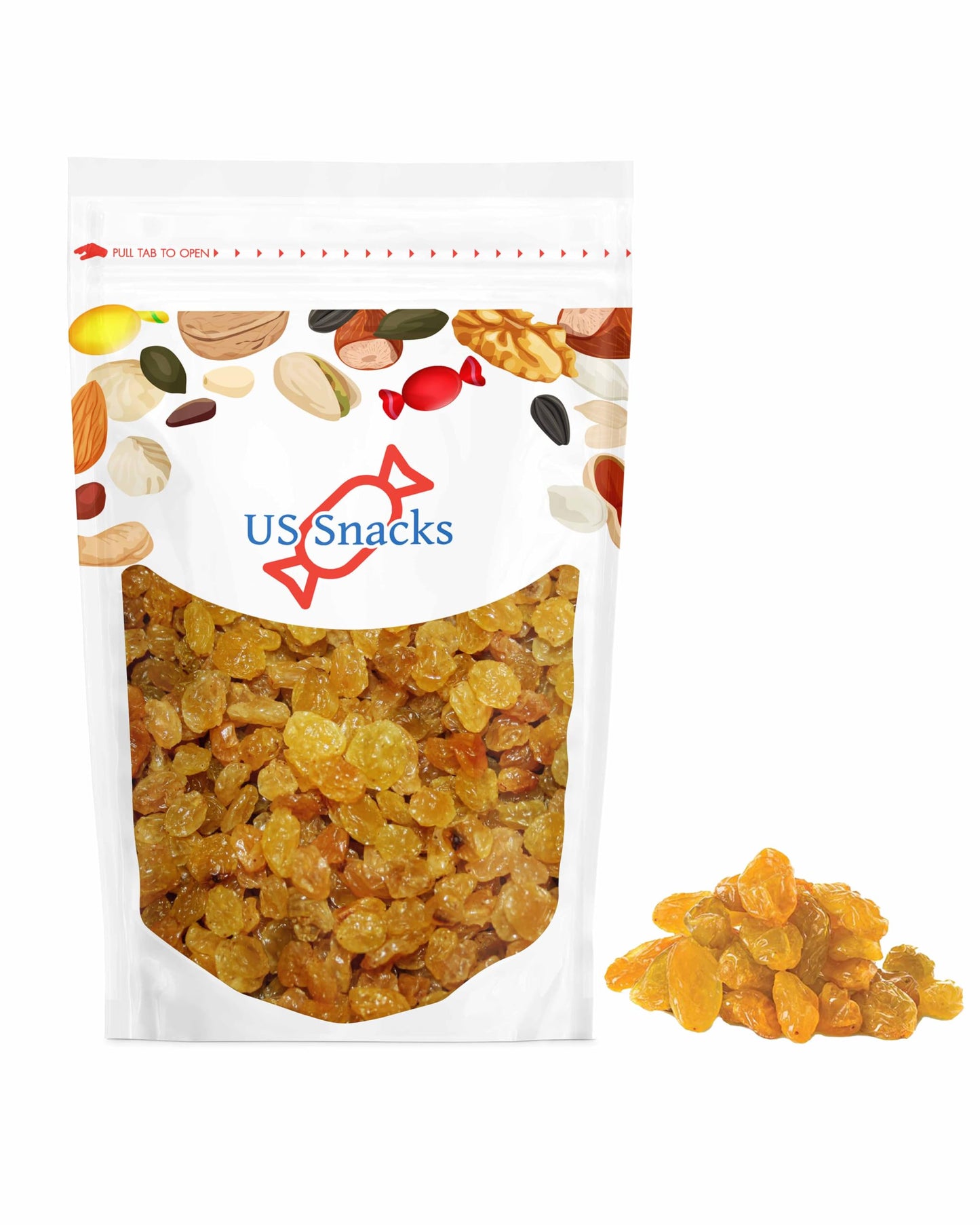 Us Snacks Seedless Jumbo Golden Raisins, 2 Pound
