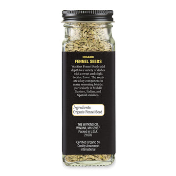 Watkins Organic Fennel Seeds, 1.8 Oz, 1-Pack