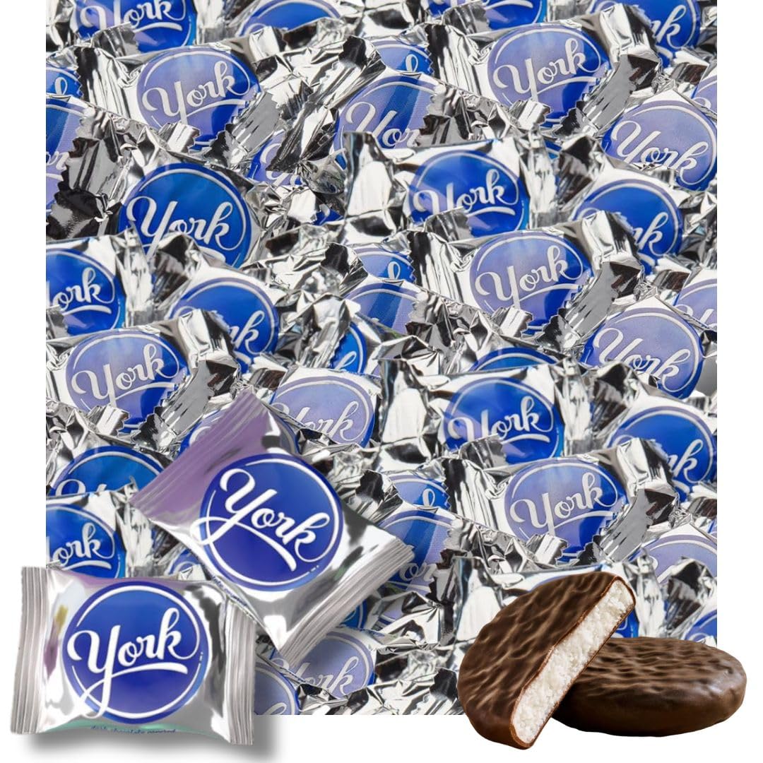 York Peppermint Patties - Dark Chocolate Peppermint Egg Candies - Individually Wrapped - Bulk Pack - 1 Pound