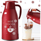 LemonRoad 1 Pcs 68 oz Hot Chocolate Drink Dispenser Red Cocoa Drink Dispenser for Keeping Christmas Hot Cocoa Bar Supplies for C