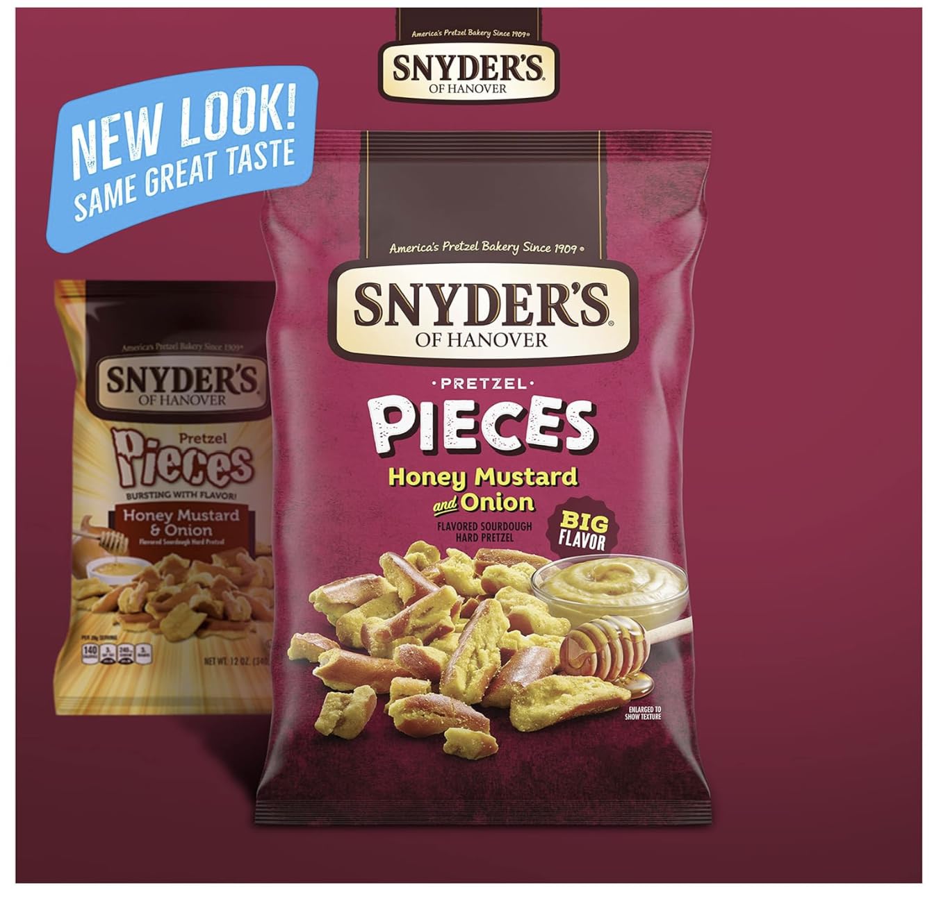 Snyders of Hanover Pretzel Pieces, Honey Mustard Onion, 2.25 oz, Pack of 12 by SUPERDEALS with Mystery Gift