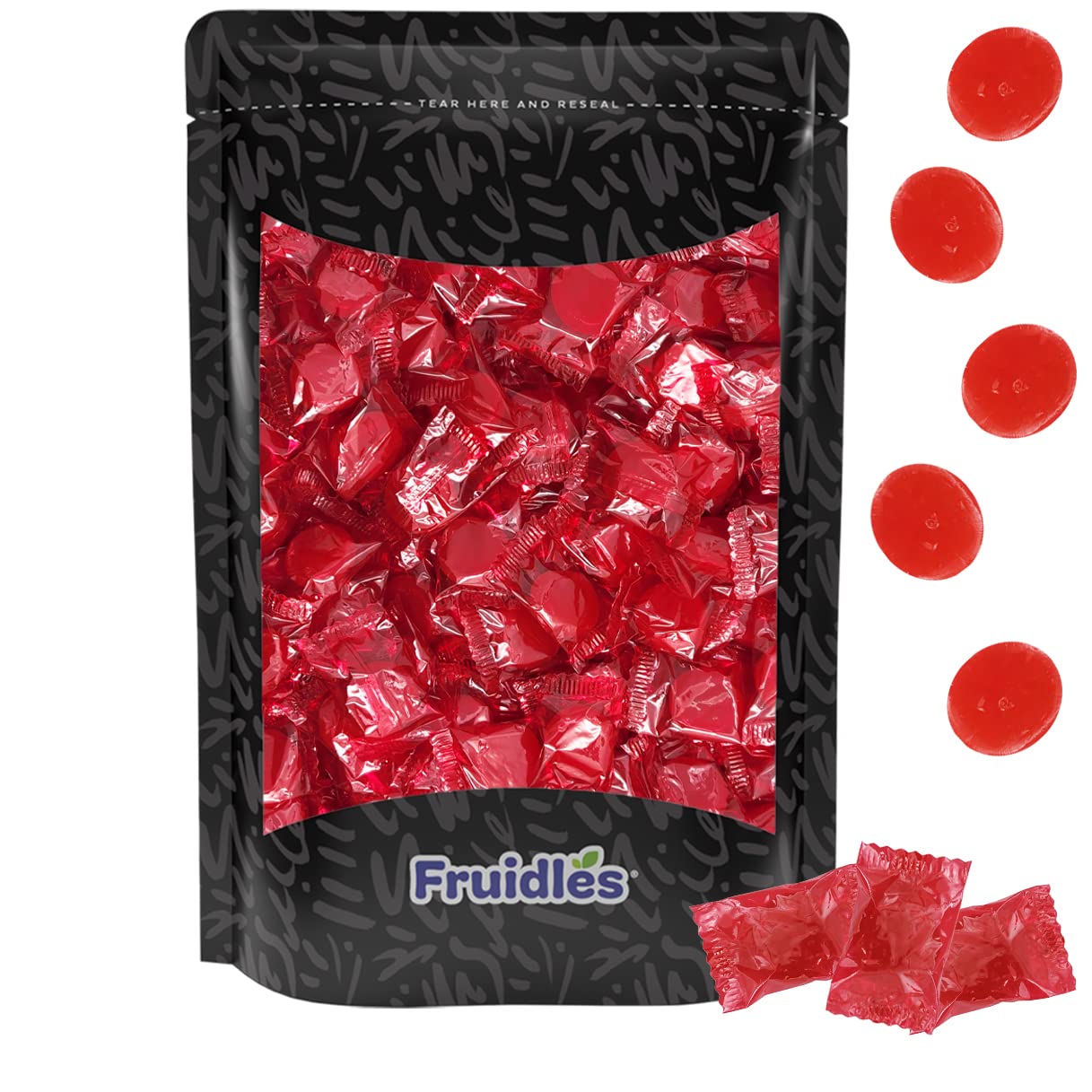 The Dreidel Company Cinnamon Discs Button, Hard Candy, Kosher, Individually Wrapped (35 Count,Half-Pound)