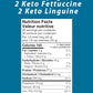 LIVIVA Low Carb High Protein KETO Pasta Variety Pack - 6 Pk (Linguine, Spaghetti, Fettuccine) - 135g Protein, 8g Net Car