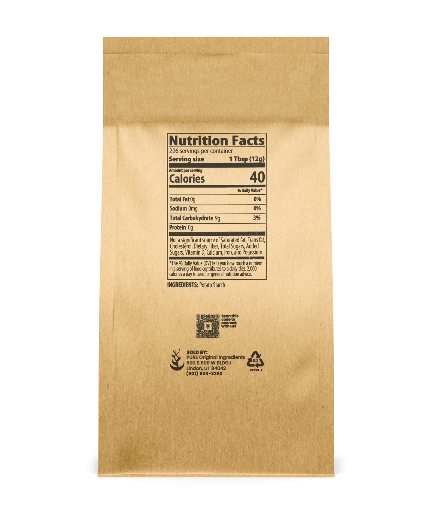 Pure Original Ingredients Potato Starch Thickener For Sauces, Soup, & Gravy (6 Pound)