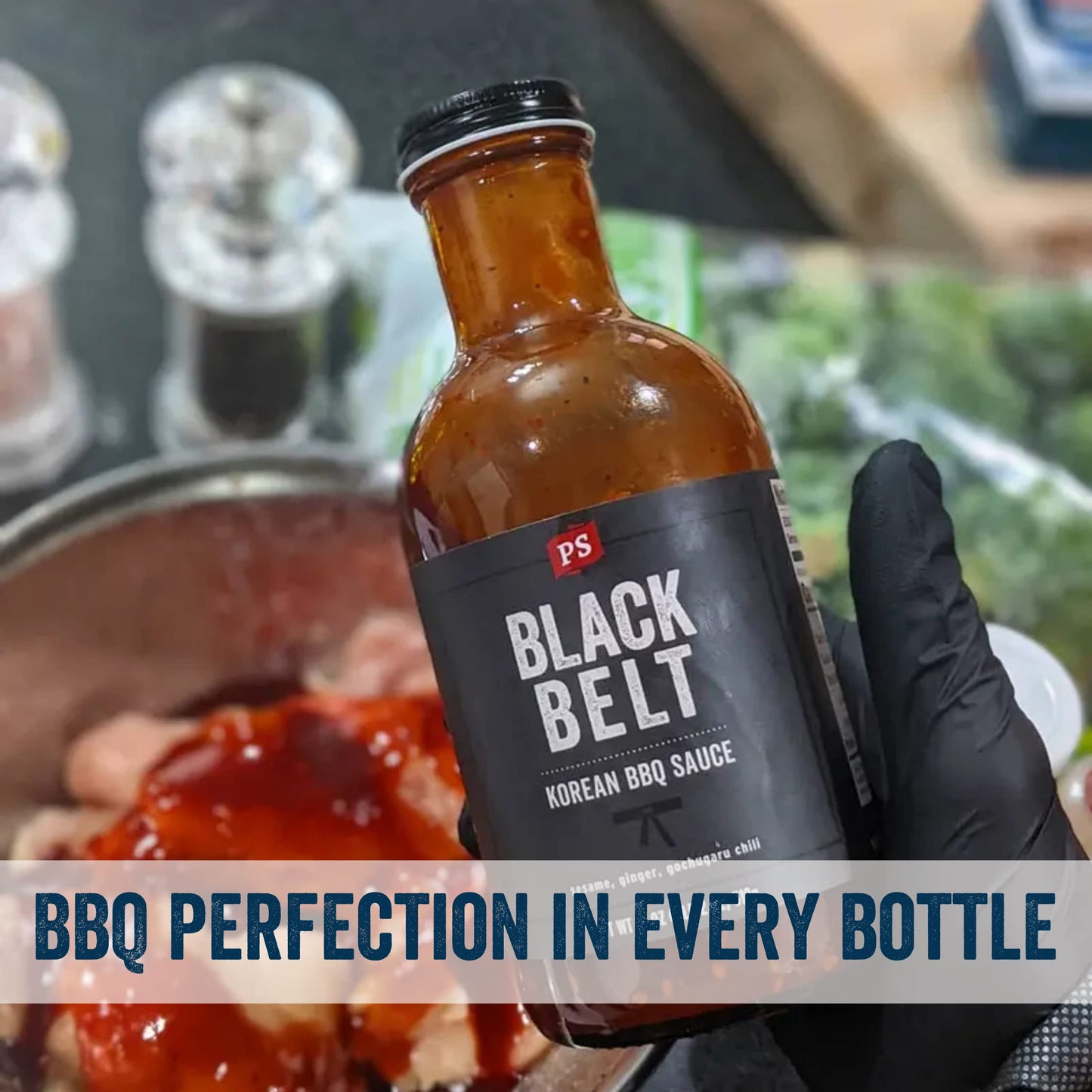 Ps Seasoning Blackbelt Korean Bbq Sauce - All-Purpose Marinade, Glaze, Baste, And Dip - Savory Grilling Sauce For Korean Bbq, Bu