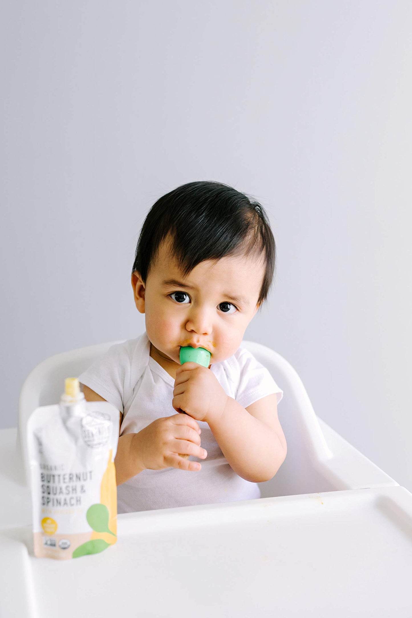 Serenity Kids 6+ Months Veggie Puree Baby Food Pouches - Usda Organic No Added Sugar - Butternut Squash & Spinach Blend - Bpa & Allergen Free - 3.5 Oz, 6 Pack