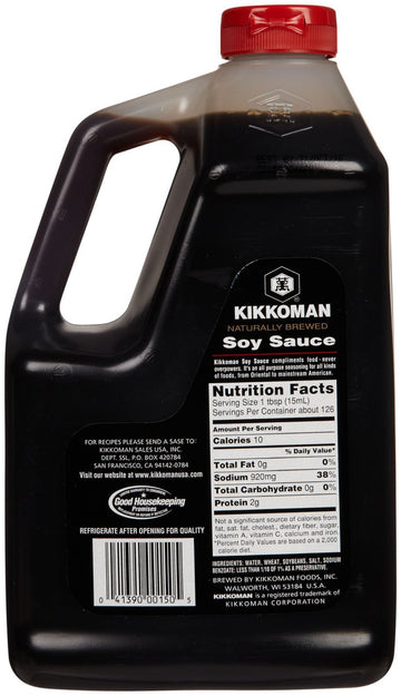 Kikkoman Soy Sauce, 64 Fl Oz (Pack of 1)