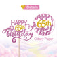 Pink Glitter Happy 65Th Birthday Cake Topper, Sixty Five Years Old Birthday Party Cake Decor, Gold Number 65 Birthday Party Supp