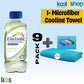 Electrolit Lemon Lime Hydration Drink With Electrolytes 21 Fl Oz Plastic Bottles 9 Pack + 1 Microfiber Cooling Towel By Kool8Sho