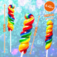 EORA Rainbow Twisty & Swirl Lollipops, 20 Count, Individually Wrapped, Mixed Fruit Flavor, Kids Party Favors, Model YJLLRD-RTLM-12