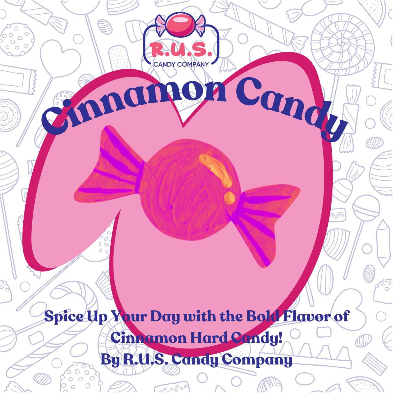 R.U.S. Candy Company Cinnamon Disc Candy - 3 Pound Bag - Spicy Hard Candy Perfect For Parties And Gift Giving (3 Pound, Cinnamon