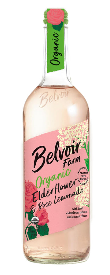 Belvoir Organic Elderflower Rose Lemonade - 25.4 Fl Oz - Delicate Floral Flavor - No Artificial Preservatives
