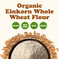 Food to Live - Organic Einkorn Whole Wheat Flour, 16 Pounds - Finely Milled Non-GMO Ancient Whole Grain Farro Piccolo. Great for