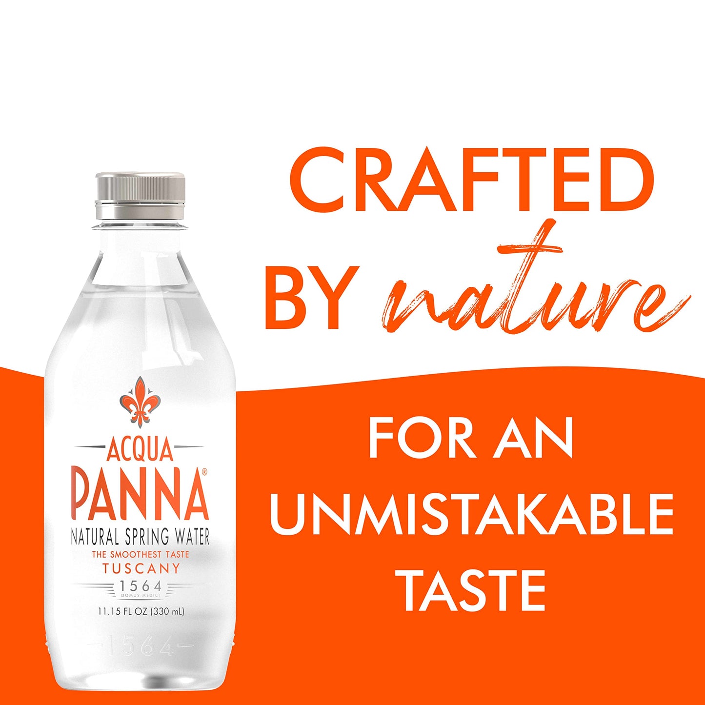 Acqua Panna Natural Spring Water, 11.15 FL OZ Plastic Bottles, Pack of 24