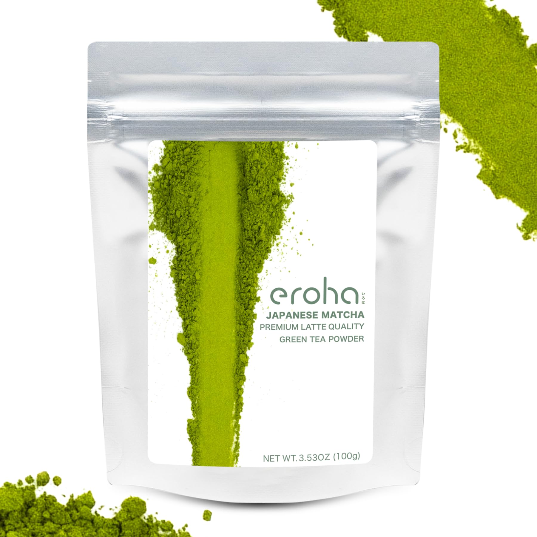Japanese Top-Grade Latte Grade Matcha Green Tea Powder  100% Pure Matcha  Jas Organic  Certified Halal  Authentic Chiran Japan Oriflavor Blend 3.53 Oz (100G)