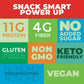 Crunchy Dry Roasted Edamame Beans Snack By Zest Delites, Sriracha, Vegan, Low Calorie (110Cal) High Protein Snacks (11G), Low Ca