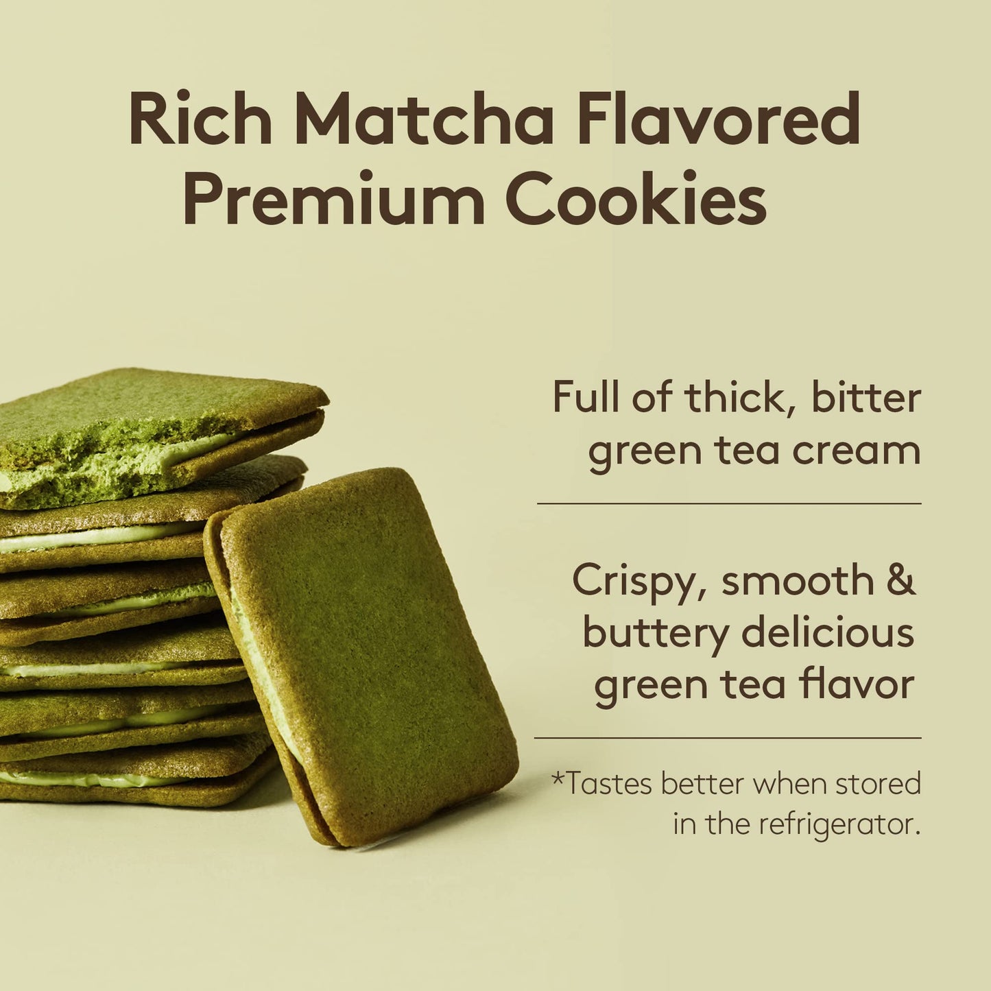 Osulloc Langue De Chat Cookies (3.52Oz, 100G) Korean Matcha Flavored Snacks | Asian Snacks, Premium Tea Food