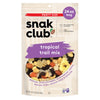 Snak Club Tropical Trail Mix with Peanuts  Dried Papaya  Raisins  Banana Chips  Dried Pineapple  Coconut Chips  and Almonds  Gluten-Free and Kosher Snack  24 oz Resealable Bag