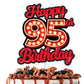 Happy 95th Birthday Cake Topper Fluorescent Flashing Night Out Hen Movie Nightclub Theme Decor Supplies Woman Man Happy Birthday