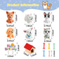 Chunful 18-Piece Dog Cake Topper Set - Puppy Figurines, Dog Bone & Kennel Decorations, Plastic, Cute Style