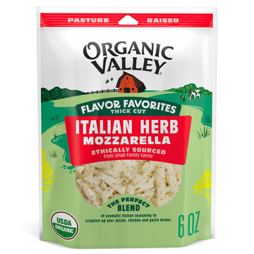 Organic Valley Organic Italian Herb Shredded Cheese, Flavor Favorites, 6 oz