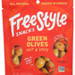 Freestyle Snacking - Olives Green Hot And Spicy - Case Of 6-4 Ounce