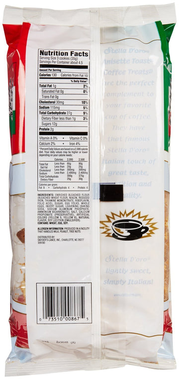 Stella D'Oro Anisette Toast Coffee Treats - 5.7 oz