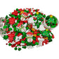 Homankit Christmas Sprinkles For Cake Decorating Edible Snowman Christmas Tree Sprinkle Mix Cake Cupcake Toppers Cookie Dessert Decorations 3.53 Ounces