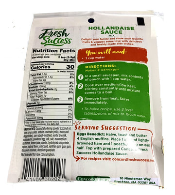 Concord Hollandaise Sauce, 1.6-Ounce Pouches (Pack of 18 )