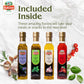BASSO 1904 - Infused Extra Virgin Olive Oil Gift Box Set, First Cold Pressed, Variety Pack, 4 bottles x 8.5 fl.oz (250ml), Natur