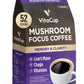 Vitacup Focus Mushroom Coffee Grounds, With Lions Mane, Chaga, B Vitamins, D3, Boost Focus, Immunity, Memory & Clarity, Medium D