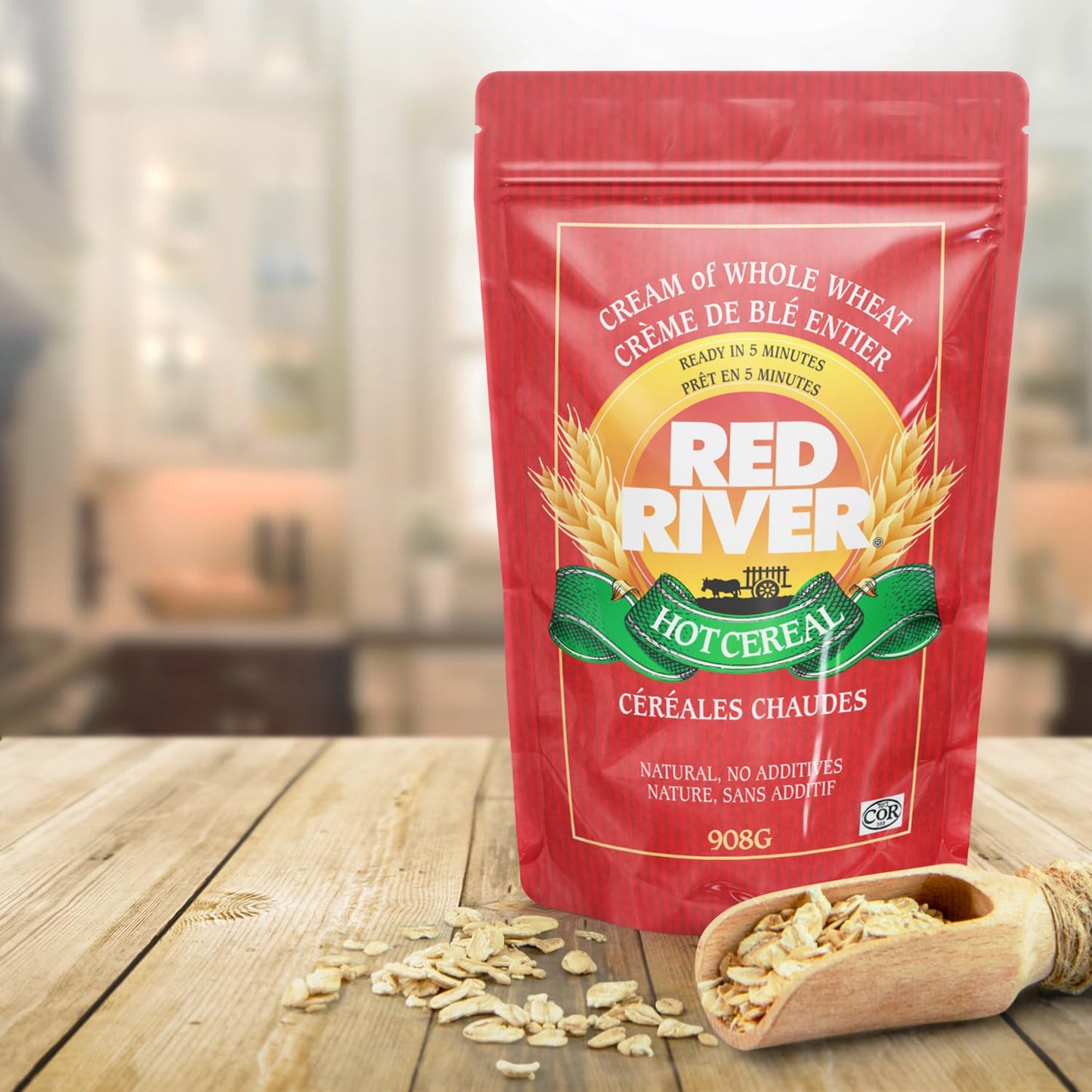 Red River Cereal - Cream Of Whole Wheat Hot Cereal (2Lbs / 908G) Made In Canada At Arva Flour Mills - All Natural, No-Additives