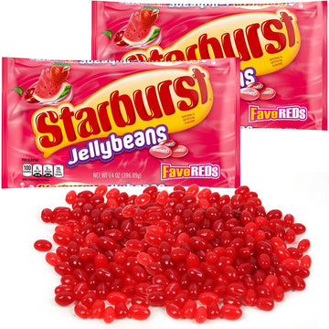 Favereds Jelly Beans Fruit Chews Candy For Kids And Party Favors - Starburstjelly Beans Fave Red Candies Watermelon, Cherry, And
