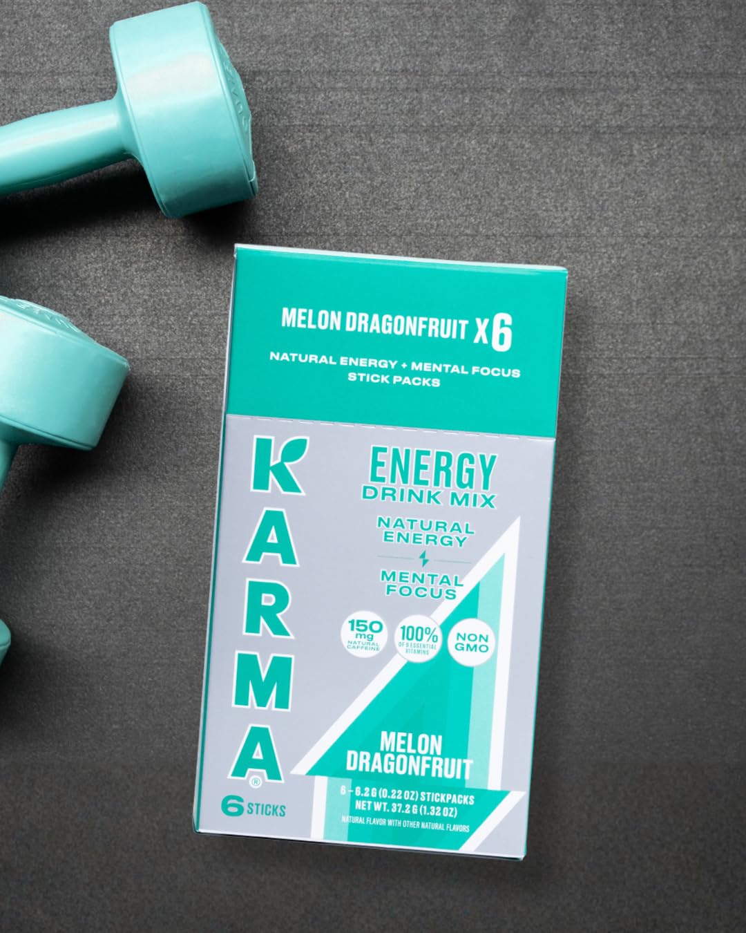 Karma Energy Hydration Packets - 6 Pack  Melon Dragonfruit Drink Mix with Cognizin Nootropics  Vitamins & Immune Support  Low Calorie