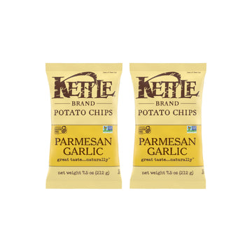 Kettle Brand Potato Chips Parmesan Garlic Kettle Chips, 7.5 Oz (Pack of 2)