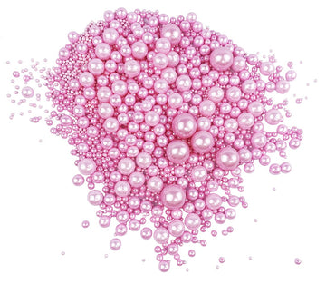 Edible Pearl Sugar Sprinkles Pink Candy 120G/ 4.2Oz Baking Edible Cake Decorations Cupcake Toppers Cookie Decorating Ice Cream T