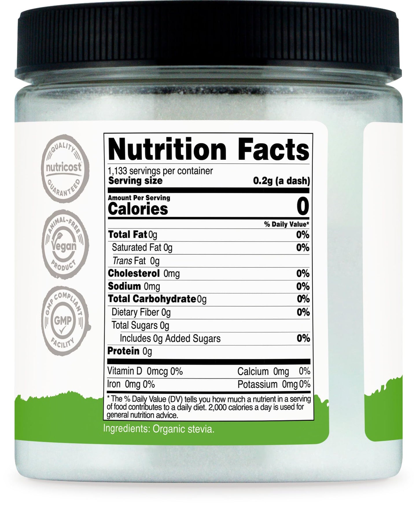 Nutricost Organic Stevia Natural Sweetener - GMO-Free, Gluten-Free, 8.1 oz