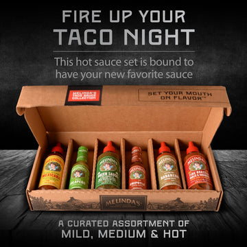 Melindas Taco Sauce Collection - 6 Pack Variety Hot Sauce - Gluten Free, Vegan, Keto - 54 Oz Total